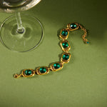 Riviera Glass Charm Bracelet in Navy — Bracelets