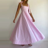 Joséphine Lace-Up Maxi Dress