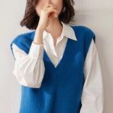 Elise Ribbed Cashmere Vest