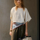 The Flared Sleeve Linen Pullover