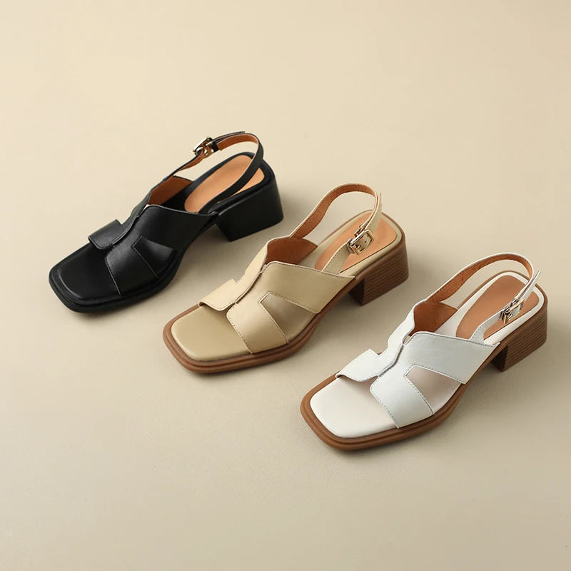 Sassari Leather Heeled Sandals