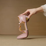 Ravello Italian Leather Cross-Strap Heel
