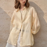 The Sheer Ramie Oversized Shirt
