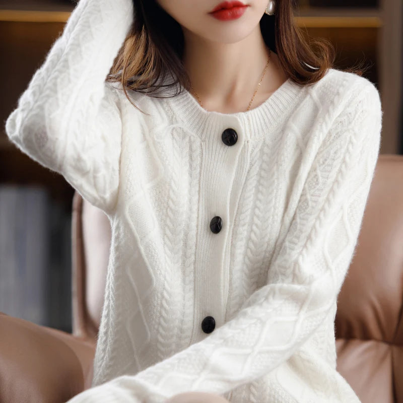 Emery Cable Cashmere Cardigan