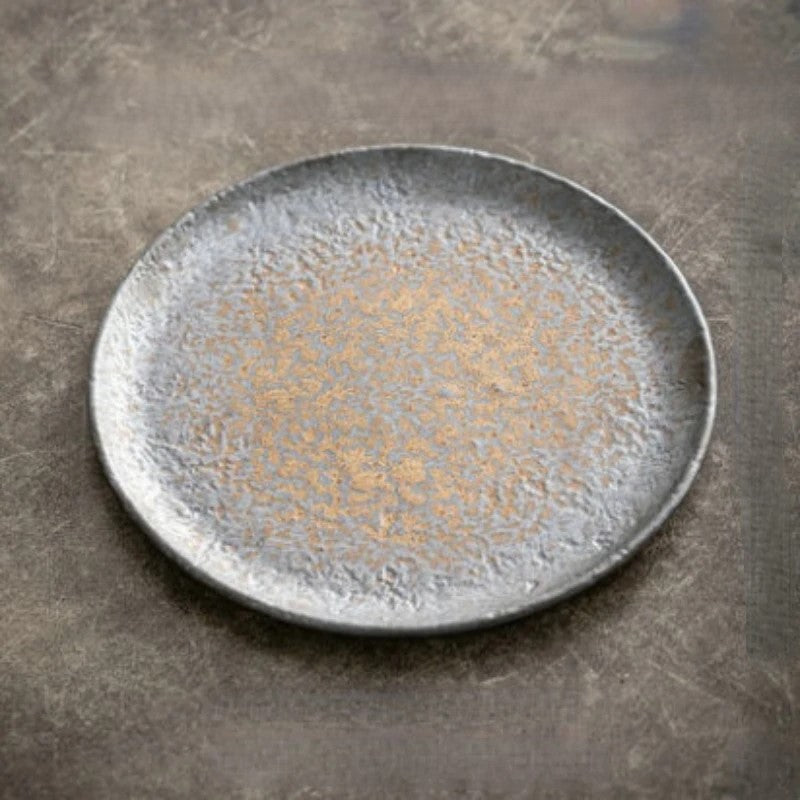 Stoneware Hammered Plates