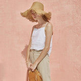 The Satin Strap Linen Cami