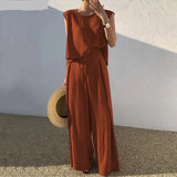 Women's Two Piece Tank Top Wide Leg Pants Set