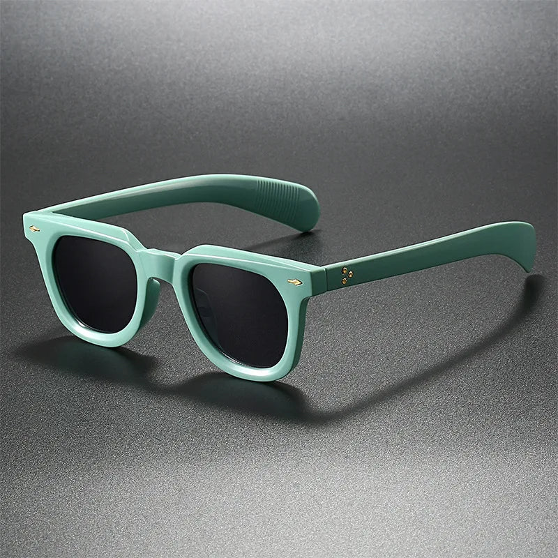 Havana Rivet Square Sunglasses in Camel — Sunglasses