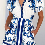 Kelsey Linen Floral Two-piece Dress