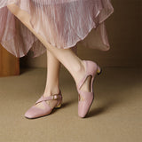 Ravello Italian Leather Cross-Strap Heel