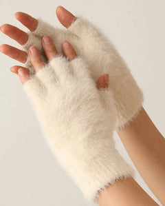 Winter Mink Fingerless gloves