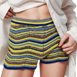 Solari Cotton Knit Stripe Shorts
