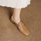 Fjord Italian Leather Square-Toe Mule