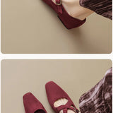 Corinne Buckled Suede Mule