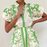 Kelsey Linen Floral Two-piece Dress