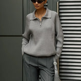 Marceau Ribbed Half-Zip Sweater