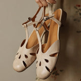 Cassis Italian Leather Low Heels