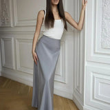 Seraphine Satin Fishtail Maxi Skirt