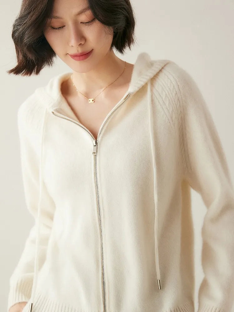 Glädje Classic Cashmere Zipup Hoodie