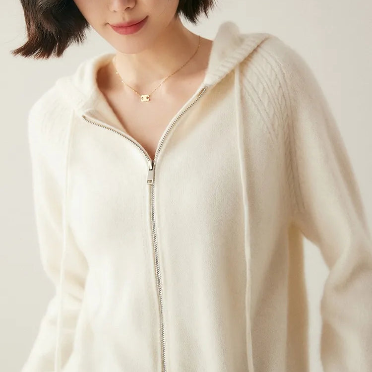 Glädje Classic Cashmere Zipup Hoodie