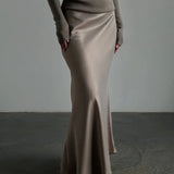 Seraphine Satin Fishtail Maxi Skirt