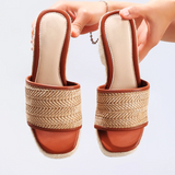 Célie Natural Woven Heels