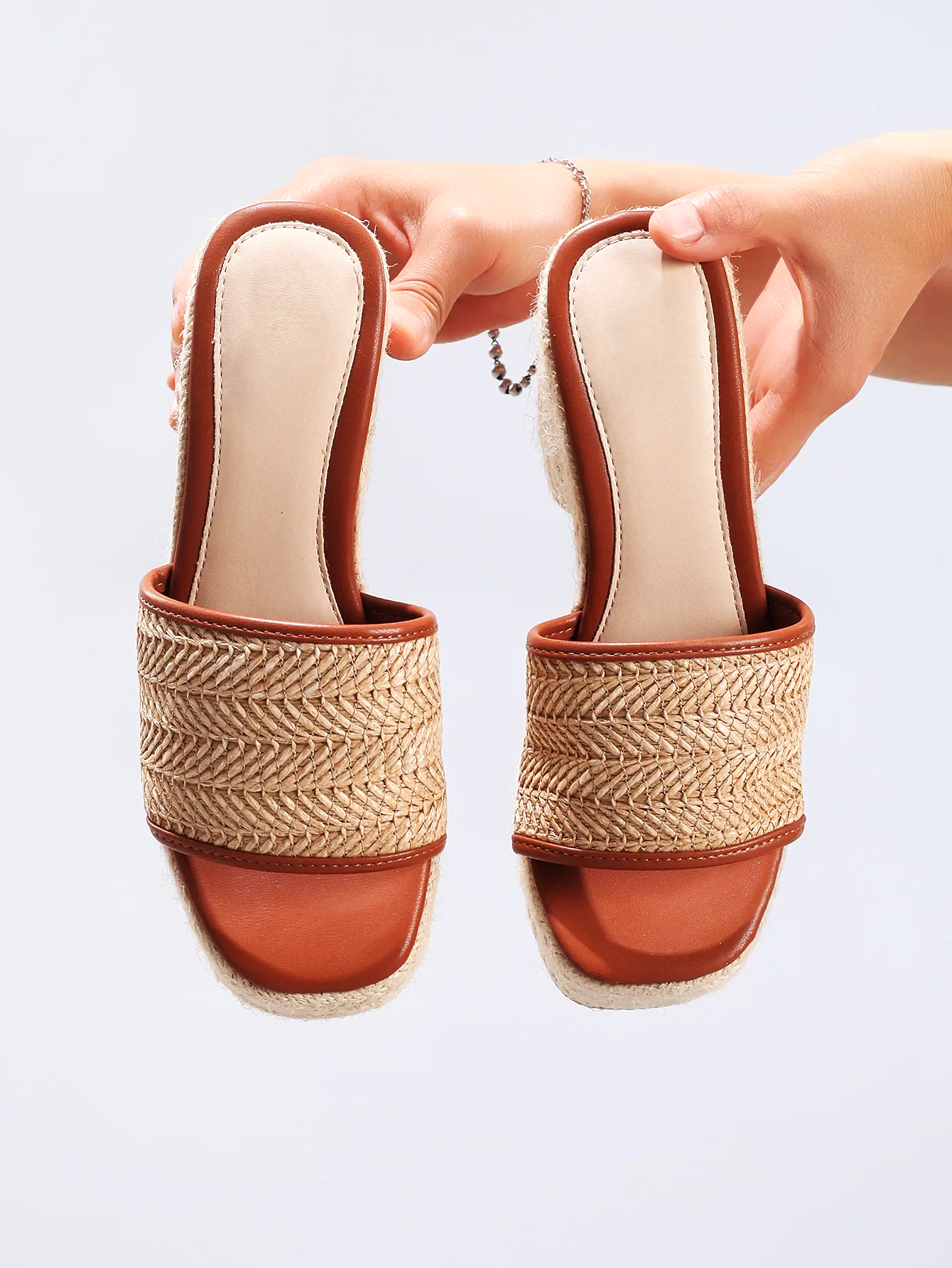 Célie Natural Woven Heels