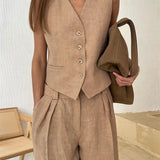Marlowe 100% Linen Trouser Set