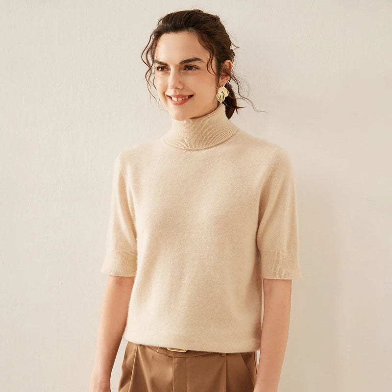 Celine Cashmere Turtleneck Tee