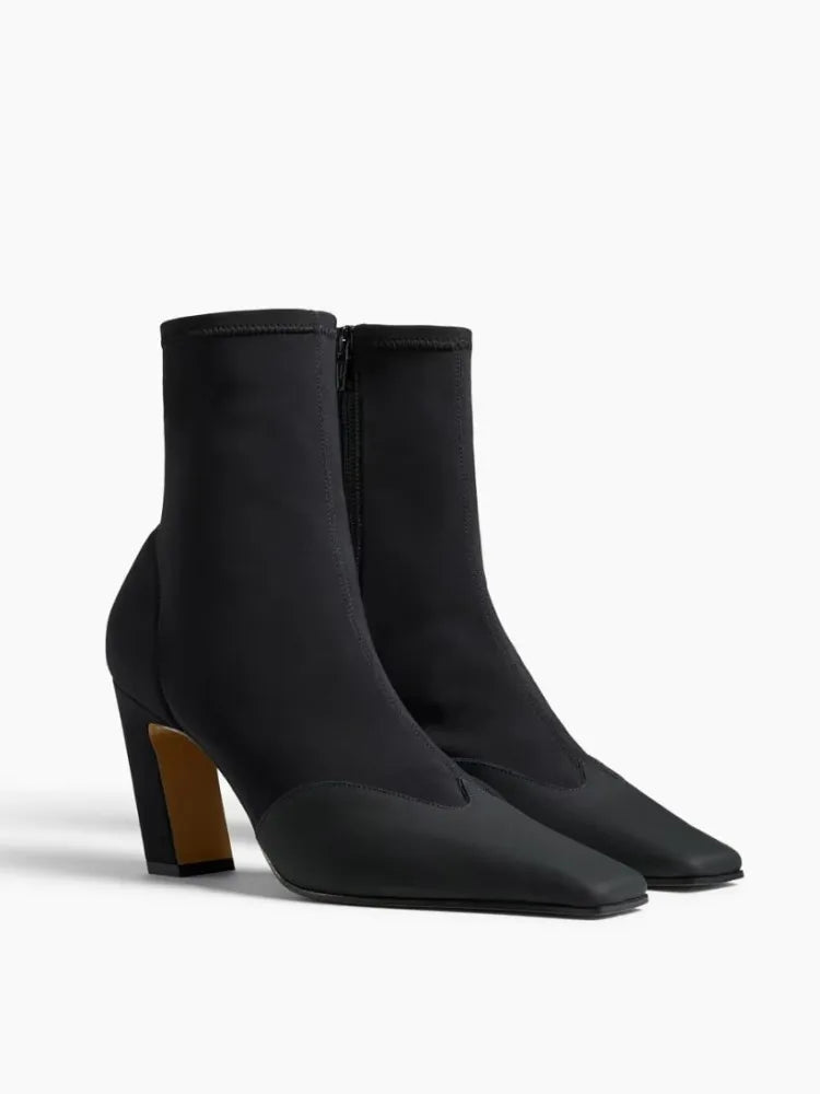 The Leopard Toe Cap Leather Boot