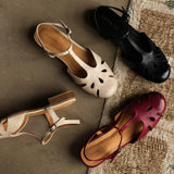 Cassis Italian Leather Low Heels