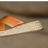 Sorella Woven Leather Platform Sandals