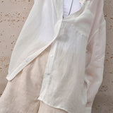 The Sheer Ramie Oversized Shirt