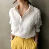The Soft Linen Open Collar Shirt