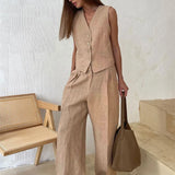 Marlowe 100% Linen Trouser Set