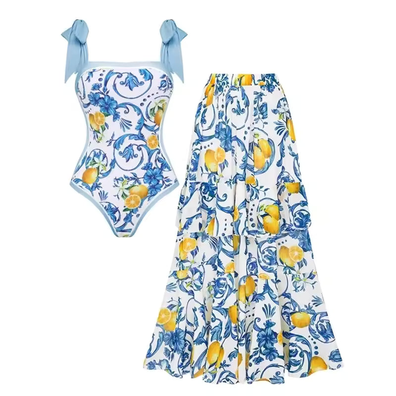 Amalfi Lemon Print One-Piece