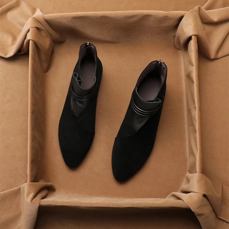 Vivienne Italian Crest Suede Boots