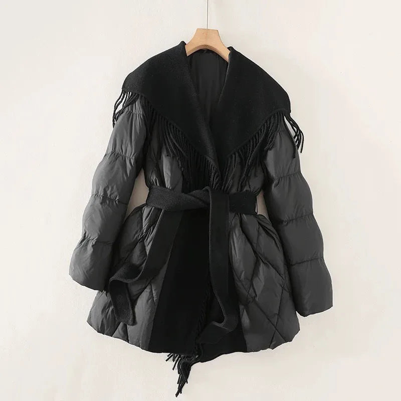 Juliette Fringe Down Coat