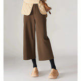 Autumn Woolen Wide Leg Pants