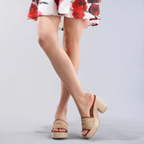 Célie Natural Woven Heels
