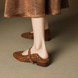 The Woven Suede Mary Jane
