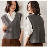 Elise Ribbed Cashmere Vest