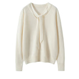 Selene Scarf-Collar Cashmere Pullover