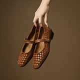 The Woven Suede Mary Jane