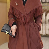 Juliette Fringe Down Coat