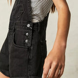 Harlow Vintage Denim Short Overalls
