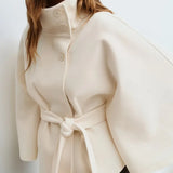 Novara Wool-Blend Cape Coat