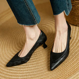The Cognac Leather Kitten Heel Pump
