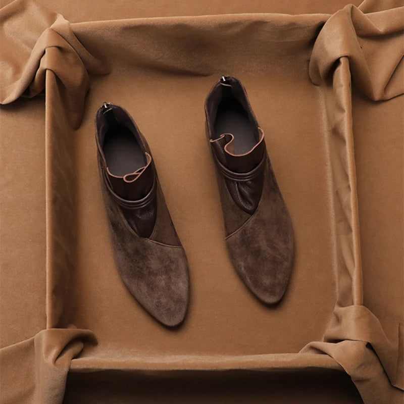 Vivienne Italian Crest Suede Boots