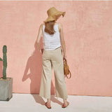 The Satin Strap Linen Cami